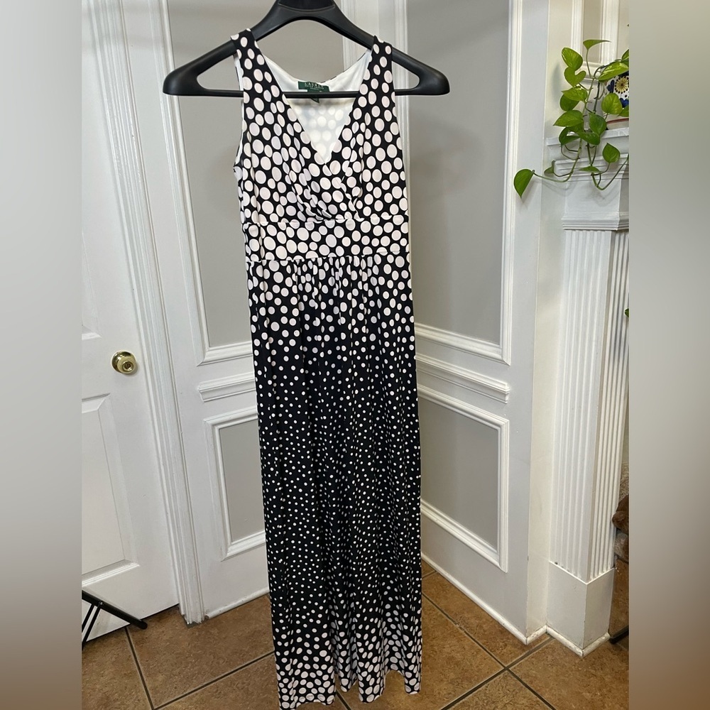 ralph lauren black and white polka dot dress | Dresses | Ralph Lauren Dots dot motif this satin US Size:4 Brand:ADRIANNA DAY Formal Dresses | Cocktail,